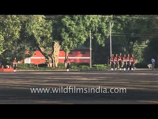 Armymen march ahead at the IMA parade