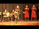 Georgian dancers performing on the folk feats