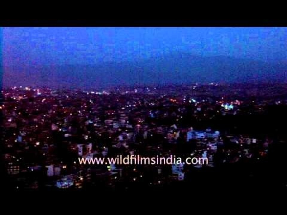 Night view of Kathmandu in Nepal