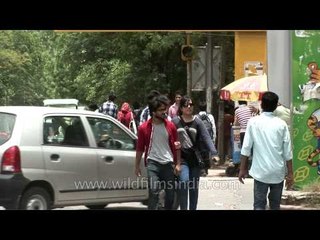Traffic conditions outside north campus, Delhi