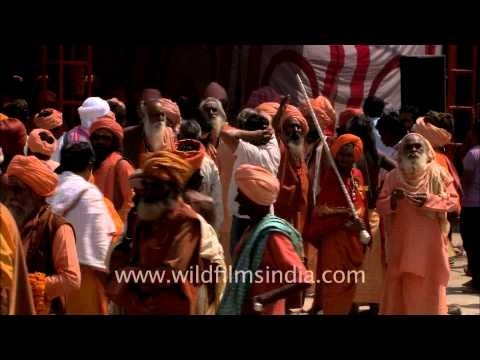 Holy Sadhus gathered for special Bhandara ceremony at Varanasi