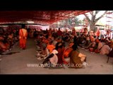 Feeding Hindu Sadhus at Samashti Bhandara during Maha Shivratri