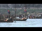 Devotees taking holy dip in river Ganga at  Maha Kumbha 2013