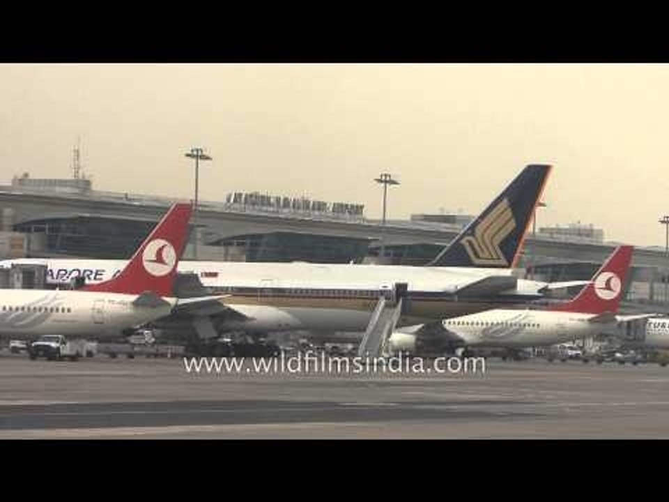 Aircrafts parked at Atatürk airport apron