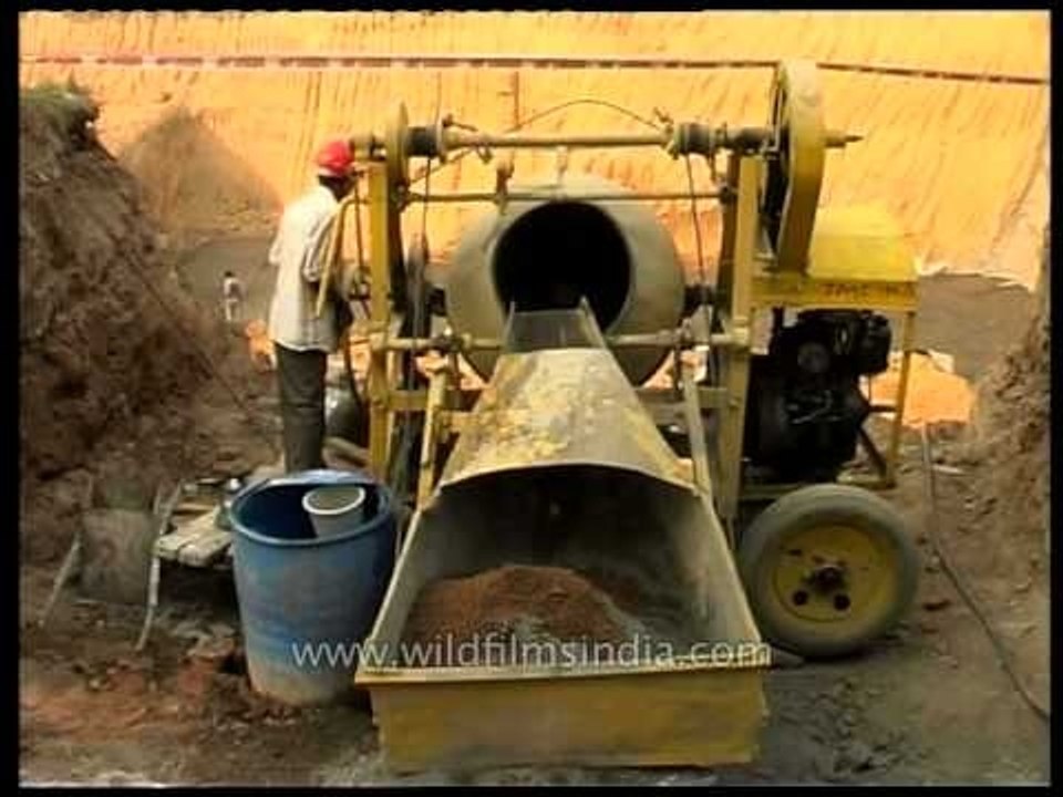Hydraulic type old concrete mixer machine in us...