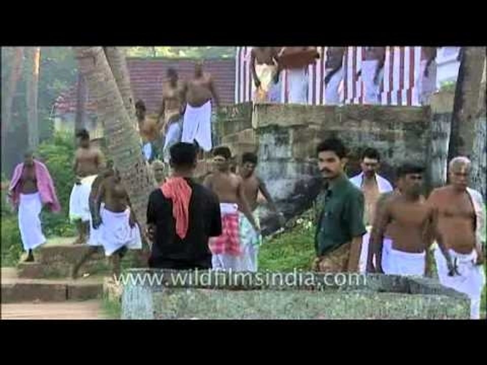Visitors at Thirparappu falls