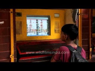 Slum children learning about computers on their own