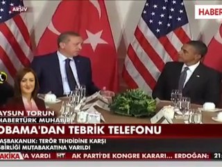 Obama Erdoğan'ı Telefonla Arayarak Tebrik Etti