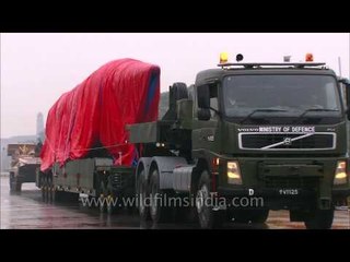 Nuclear capable missile Agni displayed on Rajpath, New Delhi