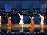 Classical dancers giving Kathak performance