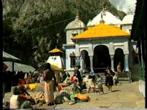 Gangotri temple in the high Himalaya: archival footage
