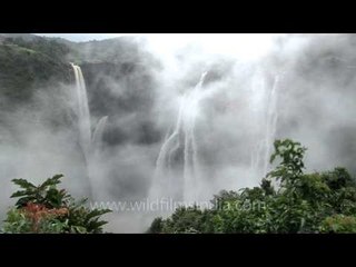 Jog Falls bursts through the mist, magically!