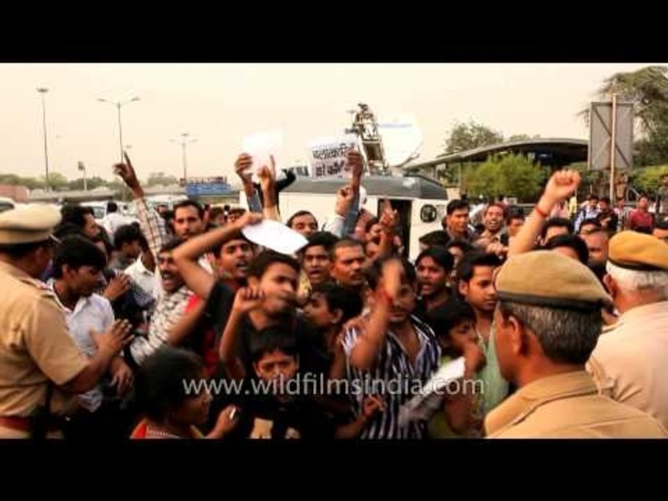 Protest outside AIIMS Hospital demanding justice for Masoom rape victim!