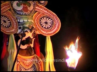 The 10-day annual Padayani festival at Kerala