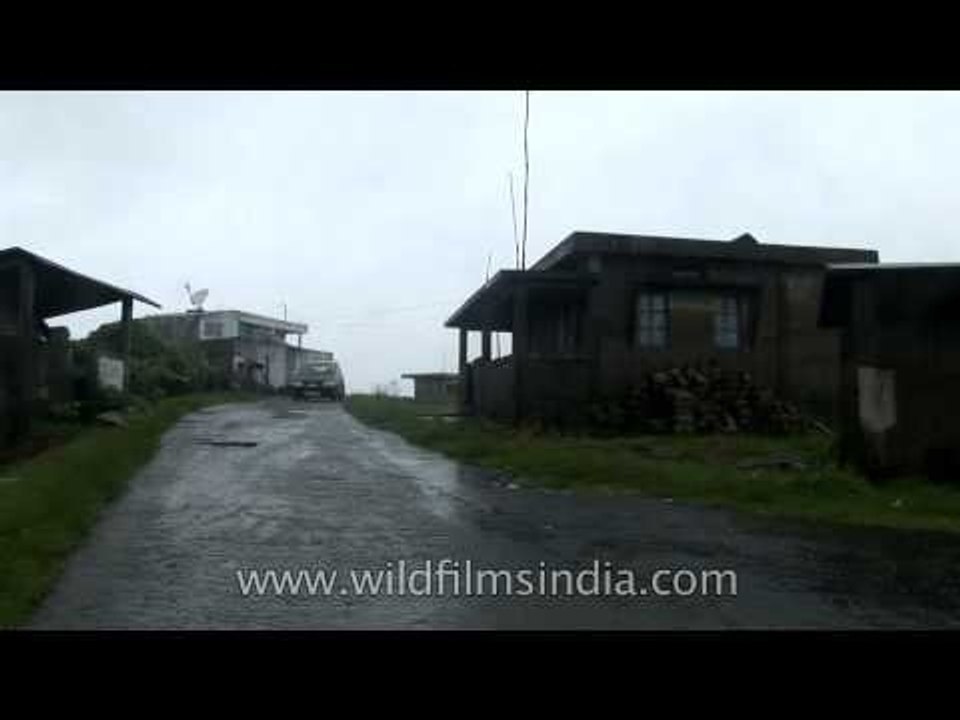 Rain water flows like rivers all over the township of Cherrapunji