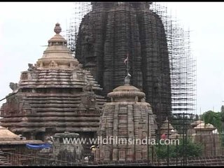 Lingaraj Temple under renovation in Bhubaneshwar, Orissa