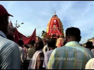 Chariots of the Gods getting ready to be pulled in Puri