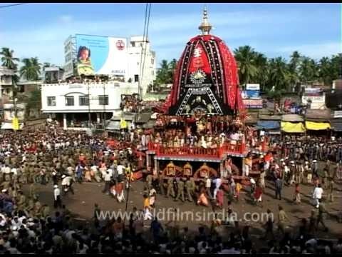 Devotees pulling the rath of Jagannath
