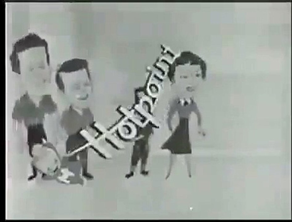 ANIMATED OZZIE & HARRIET HOTPOINT COMMERCIAL ~ WHOLE FAMILY ARE CARTOON CHARACTERS