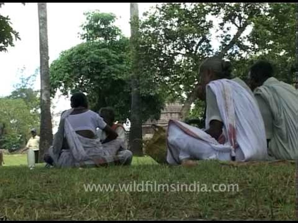 People eating lunch in Orissa, India