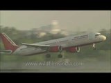Indigo and Air India plane taking off from Delhi airport