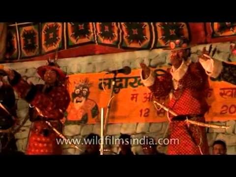 Ladakhi men performing folk dance