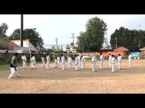Youngsters of Nepal taking taekwondo class