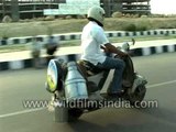 Motorized doodh-wala on wheels, in India!