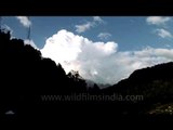 Clouds passing over the mountains of Uttrakhand - Timelapse