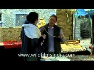 Shops selling necklaces in Leh, Ladakh