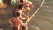 Ganges Ghats of Varanasi filled with devotees of lord Shiva on Maha Shivratri