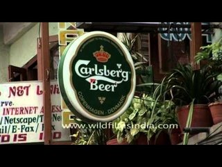 Carlsberg beer being sold in Kathmandu