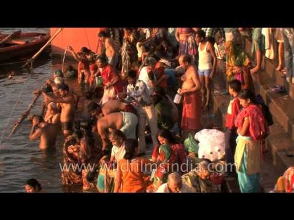 Believers hope to cleanse their soul in the Ganges during Mahashivratri, Varanasi