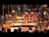 Young preiest performing Ganga Aarti at Banaras
