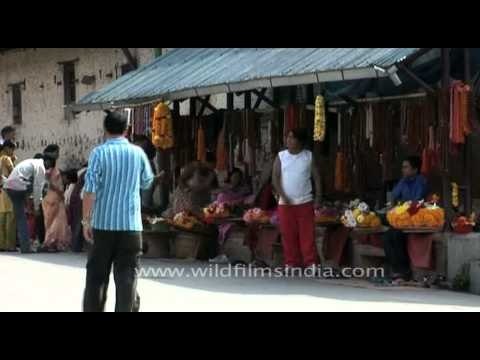 Roadside flower vendors in the capital of Nepal