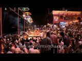 Crowd during Ganga Aarti at Banaras