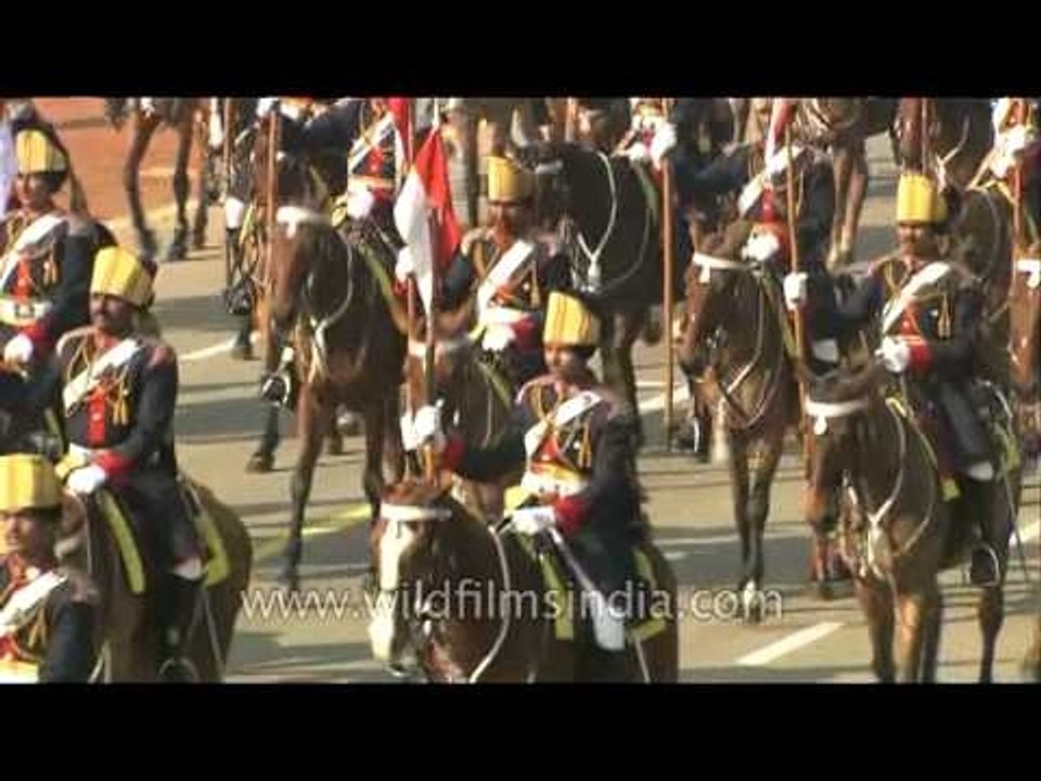 Cavalry regiments of the Indian Army at the R - Day Parade, New Delhi