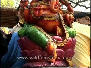 Statue of Ganesh displayed for at Surajkund mela