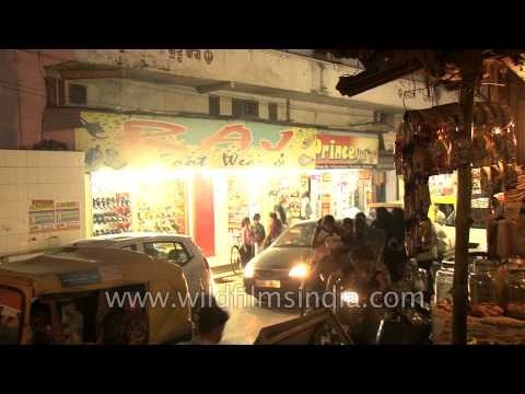 Narrow lanes leading to chaotic traffic jam in Varanasi, Uttar Pradesh