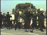 Indian Military band march past at the Republic Day Parade in New Delhi