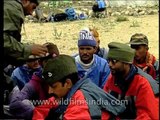 Prayer before a mountaineering expedition