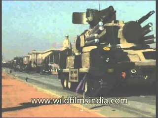 Tunguska Mount vehicle developed by DRDO displayed on Republic Day Parade, Delhi