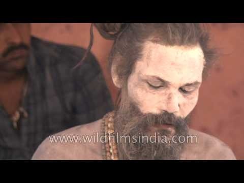 Sadhu with ash smeared on forehead