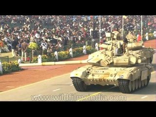 Indian Military tankers displayed on Republic Day