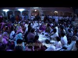 Devotees singing bhajans on the occasion of Holi festival