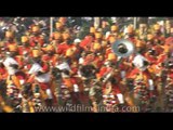 BSF band performing on camel's back at the Republic Day parade in New Delhi