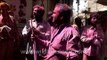 Men singing folk songs on the festivals of colors: Holi Celebration
