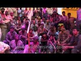 People singing religious rhyme on the occasion of Holi festival