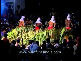 Theyyam ritualistic dance during the festival of Padayani