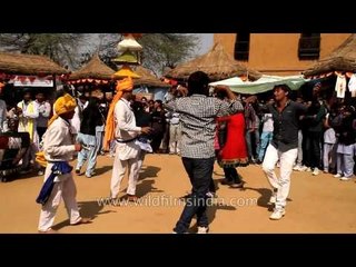 People dancing away at Surajkund International Craft Mela